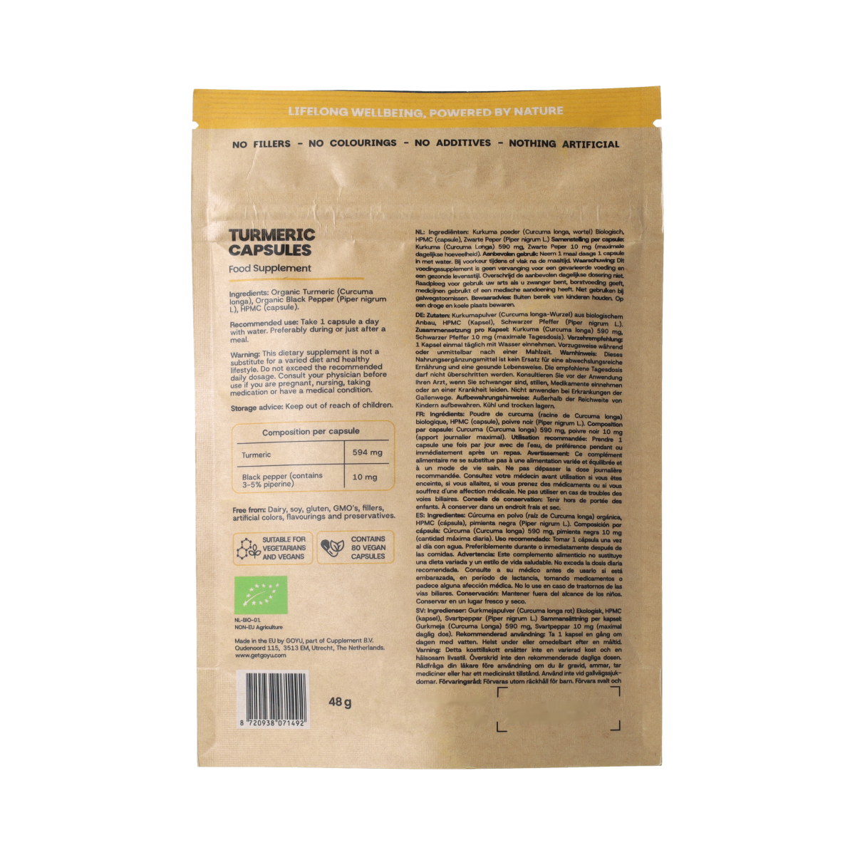 Goyu Kurkuma piperine bio 80.00 Capsules