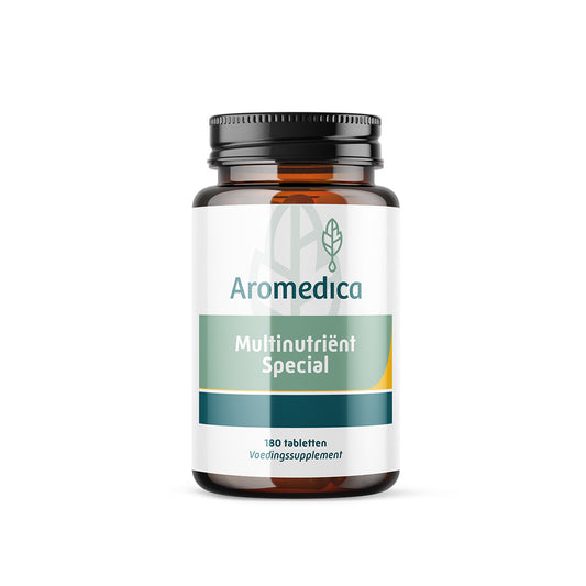 Aromedica Mineralen Multi Multinutrient tablets in a bottle, dietary supplement for daily mineral and nutrient support.