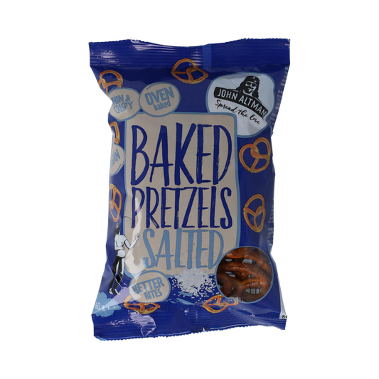 John Altman salted pretzels snack in a 60g pack, crispy and flavorful, perfect for quick bites and on-the-go snacking.