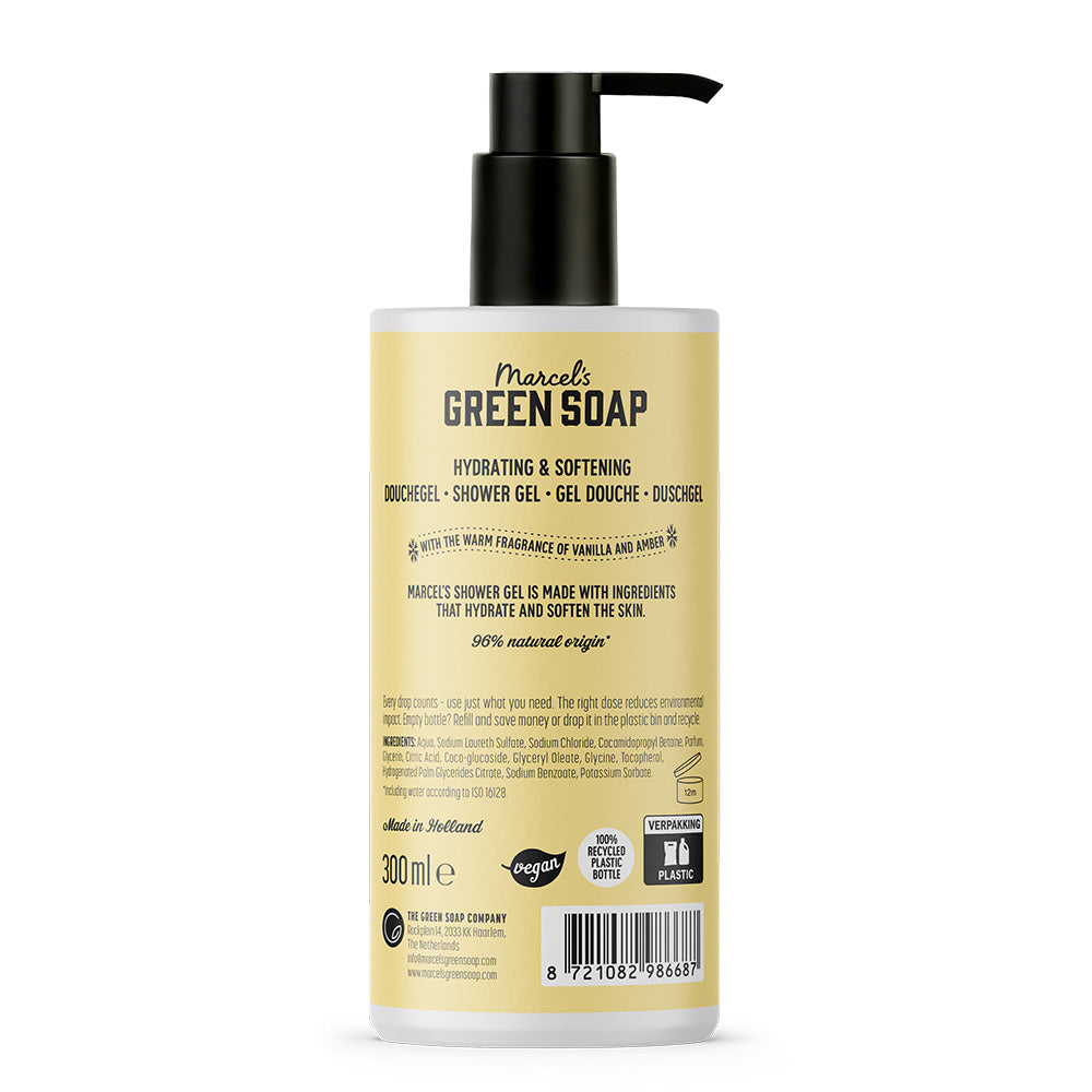 Marcel's Green Soap Shower Gel Vanilla & Amber 300.00 Milliliter