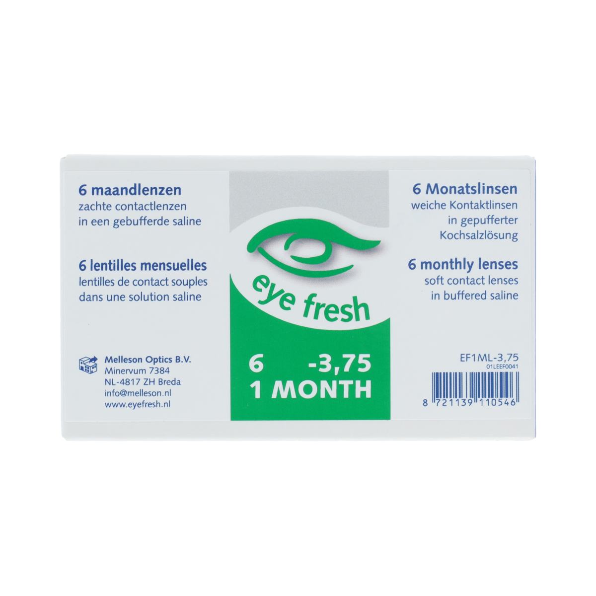 Eyefresh Eye Fresh maandlenzen 6-pack -3.75 6.00 Stuks