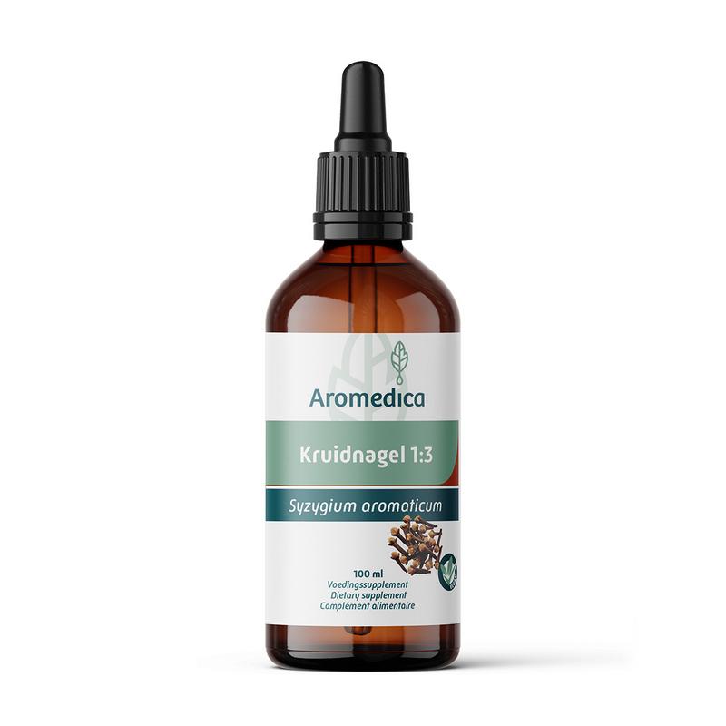 Aromedica Kruidenpreparaten Kruidnagel 1:3 herbal extract 100ml bottle with label and dropper cap.