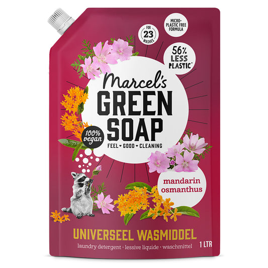 Marcel's Green Soap Wasmiddel Mandarin & Osmanthus Navulling 1000.00 Milliliter