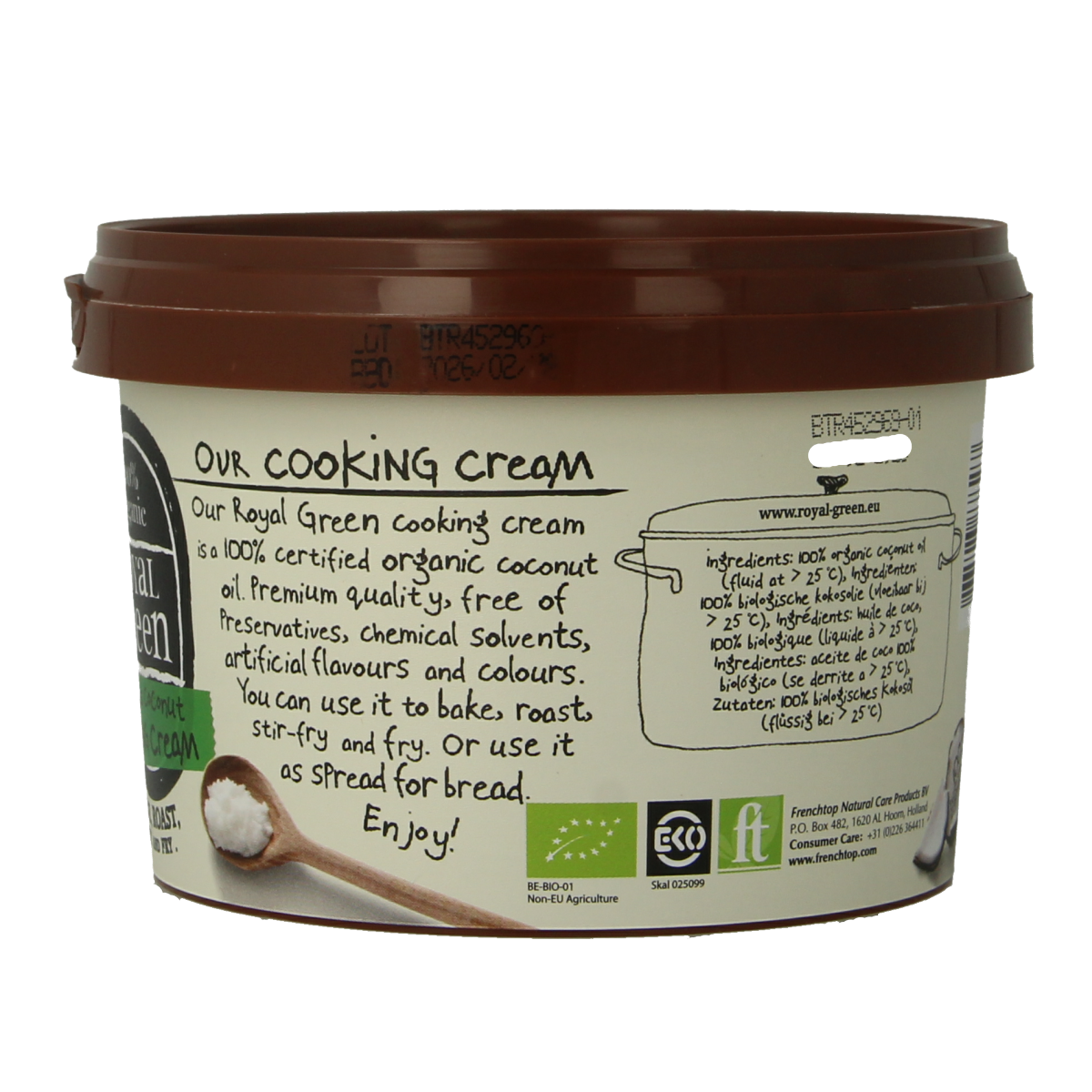 Royal Green Kokos cooking cream odourless bio 500.00 Milliliter