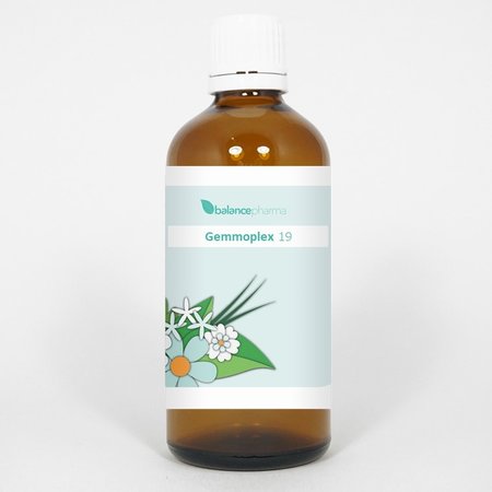 Balancepharma Gemmoplex cholesterol herbal supplement in a 100ml bottle, part of Balancepharma's herbal preparations collection.