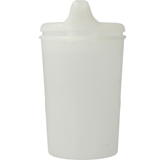 Mainit drinkbeker with 4mm spout lid, ideal for cooking and dining, shown with a clear plastic lid and mug in the image.