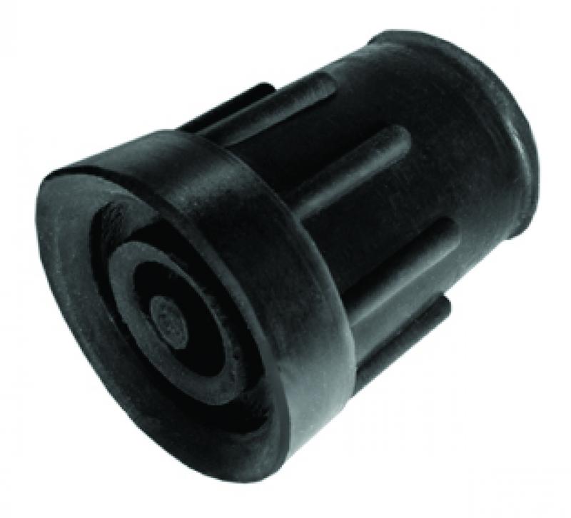 Able 2 Kruk-en stokdoppen 21mm zwart 2 Stuks