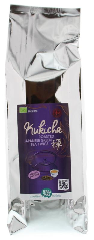 TerraSana Kukicha thee twijgjes organic tea in a 1kg package, featuring twig tea leaves from the TerraSana brand.