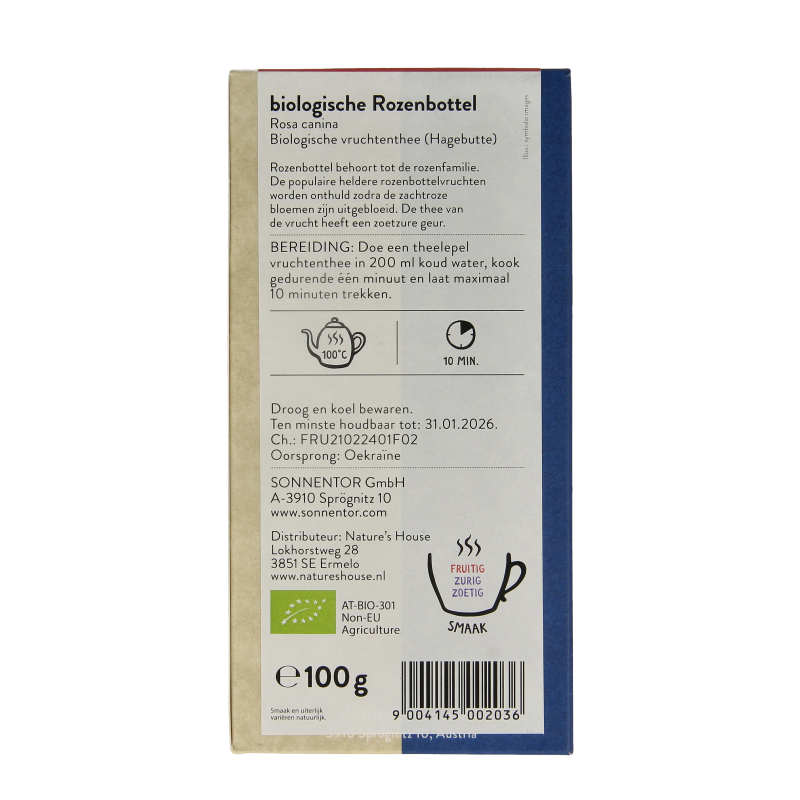 Sonnentor Rozenbottel thee los bio 100 Gram
