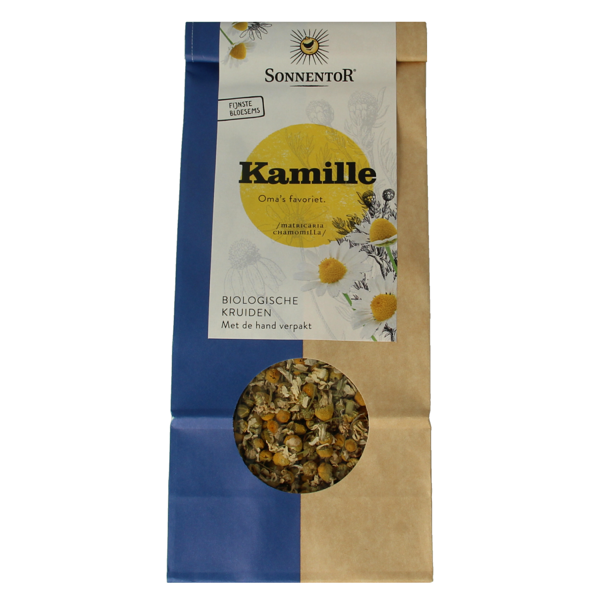 Sonnentor Kamille thee los organic chamomile tea in 50g package, loose herbal tea with chamomile flowers, natural and aromatic.