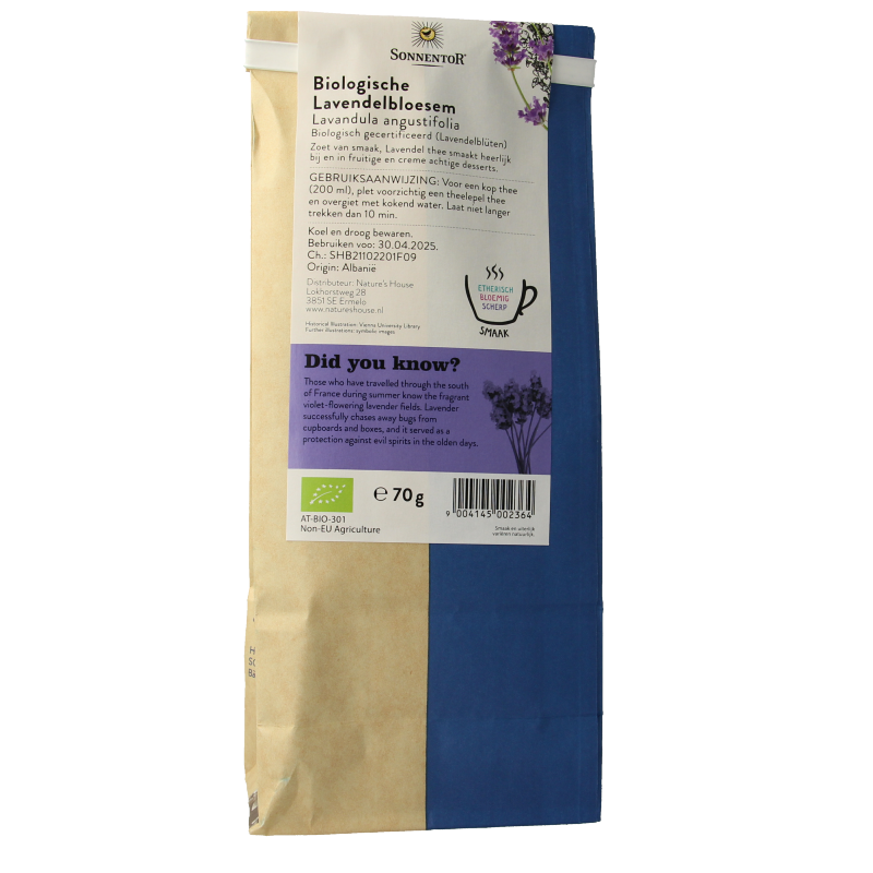 Sonnentor Lavendelbloesem thee bio 70 Gram