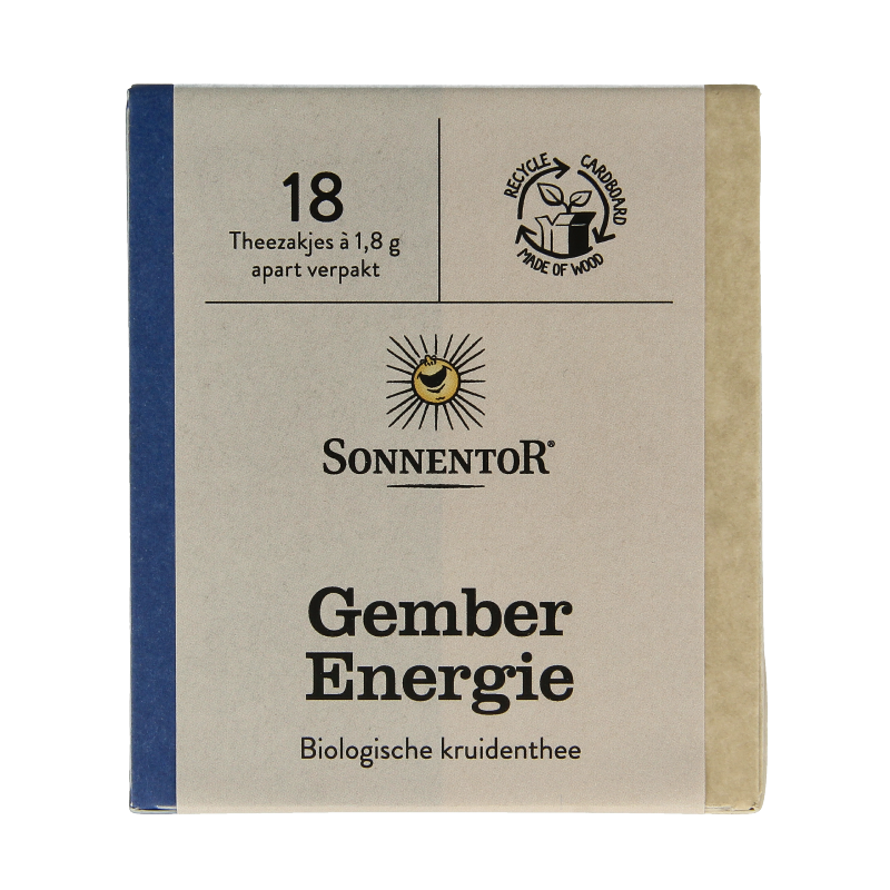 Sonnentor Gember energie thee bio 18 Zakjes