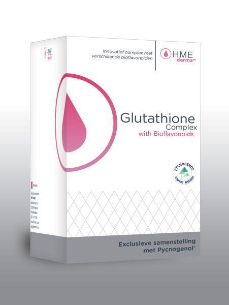 HME Derma Glutathione Complex amino acid capsules, 90 count, natural supplement for skin health and antioxidant support