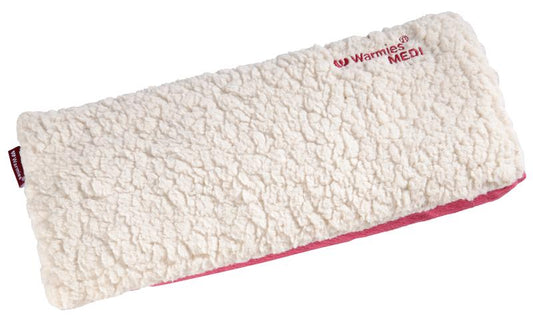 Warmies hot pak sherpa beige pillow, cozy heating cushion with soft fabric, perfect for warmth and relaxation.