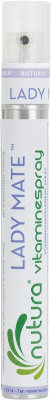 Vitamist Nutura Ladymate multi-vitamin bottle with colorful label and 14.4ml volume, designed for women's health.