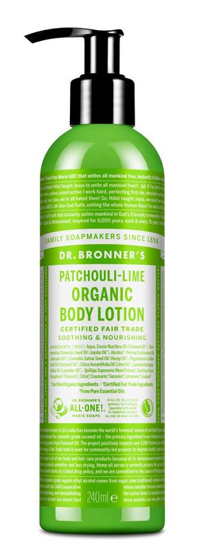 Dr Bronners Bodylotion patchouli lime 240.00 Milliliter