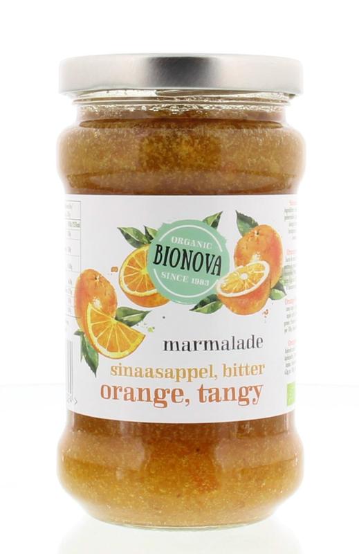 Bionova Sinaasappelmarmelade bitter bio spread on bread, 340g jar, natural orange-flavored jam with a bitter taste