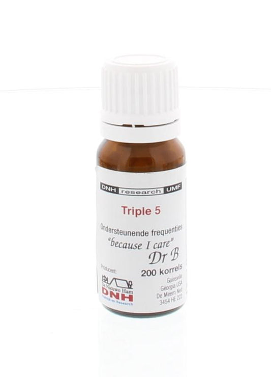 DNH Triple 5 kruidenpreparaten box containing 200 pieces, detailed view of the herbal supplement packaging.