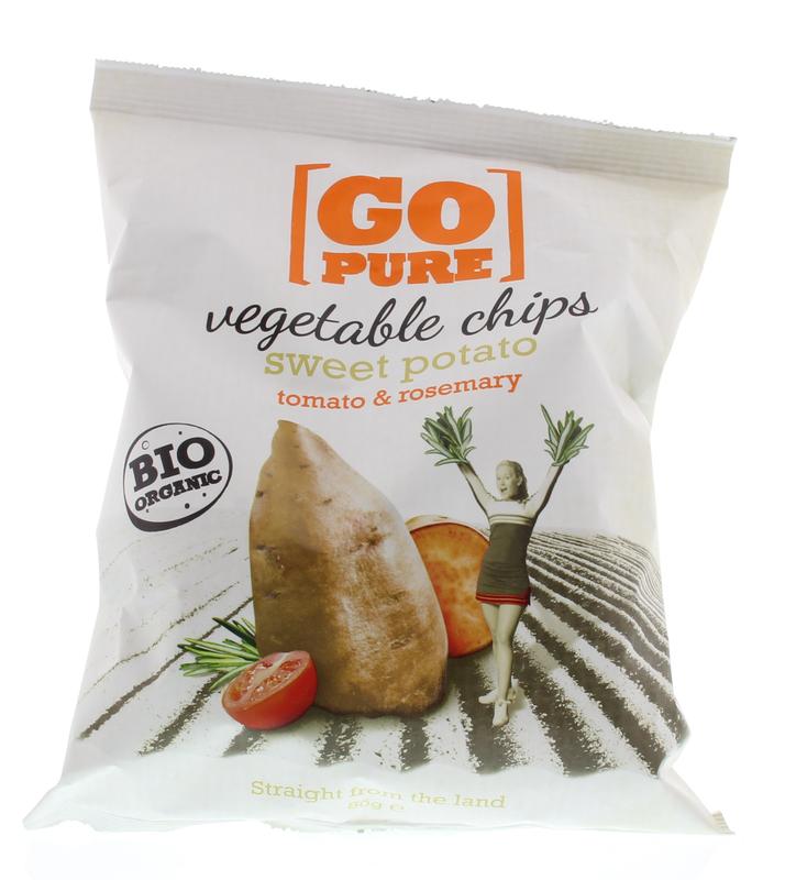 Go Pure Chips sweet potato tomato & rosemary bio 80.00 Gram