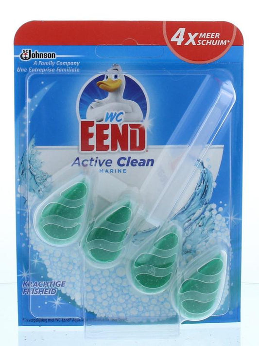 WC Eend activ clean marine toilet cleaner block, fresh and effective bathroom deodorizer, shown in the image.