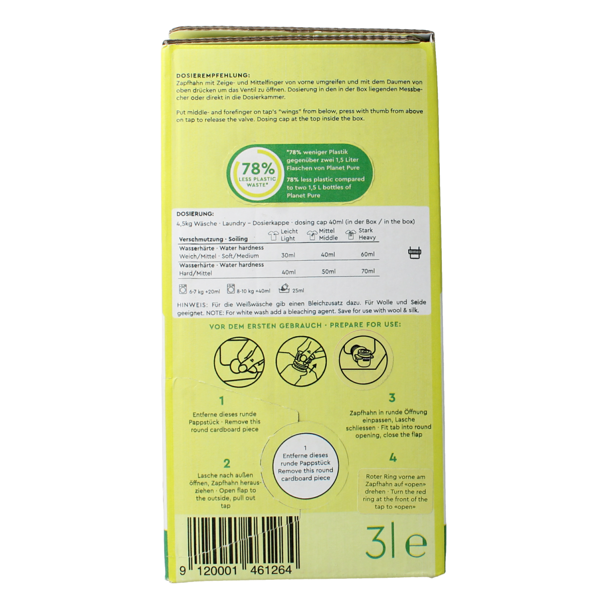 Planet Pure Wasmiddel vloeibaar universeel wild rose 3.00 Liter