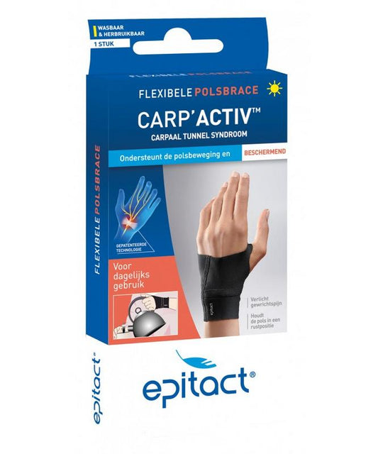 Epitact Carp Activ Links M brace for wrist support, shown on a white background with adjustable straps and ergonomic design.