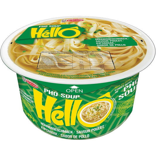 Hello Pho Instant pho soep kipsmaak glutenvrij 70.00 Gram