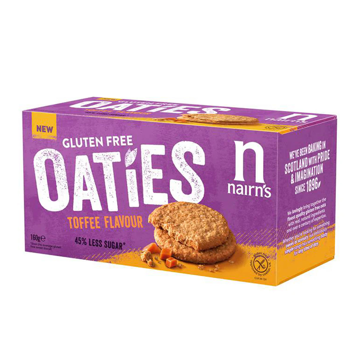 Nairns Oaties toffee glutenvrij 160.00 Gram