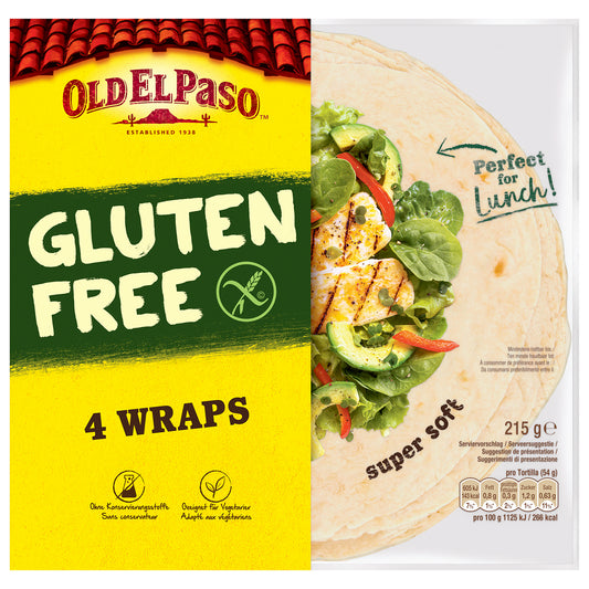 Old El Paso Tortilla wraps XL glutenvrij 215.00 Gram