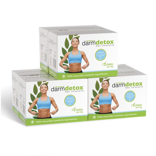 Vitamunda Darmdetox 6-daagse kuur kruidenpreparaten set with herbal supplements for detoxification and digestive health.