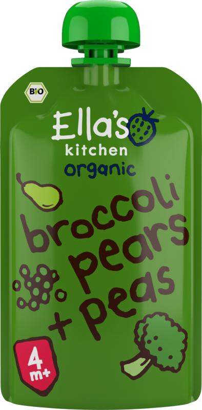 Ella's Kitchen Broccoli pears and peas 4+ maanden bio 120 Gram