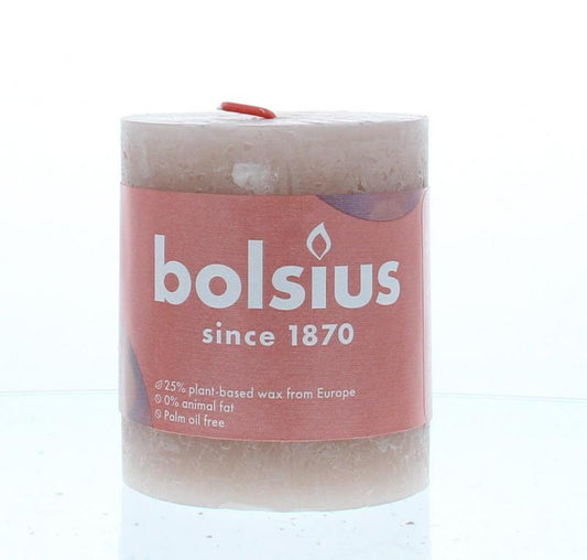 Bolsius Rustiekkaars shine 80/68 misty pink 1.00 Stuks