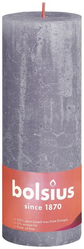 Bolsius Rustiekkaars shine 190/68 frosted lavender 1 Stuks