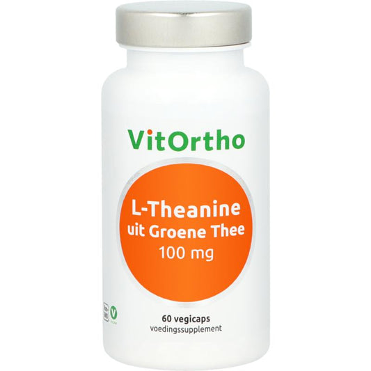VitOrtho L-Theanine uit groene thee 100mg 60.00 Vegetarische capsules