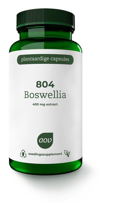 AOV Boswellia extract vegetarian capsules in a bottle, herbal supplement for joint health and inflammation relief.