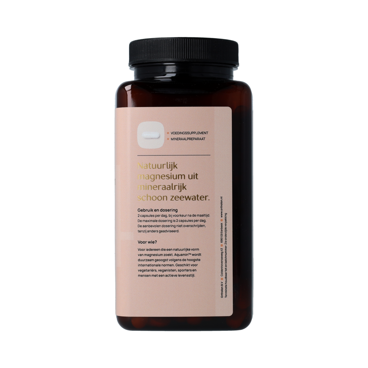 Ortholon Aquamin Zee Magnesium Vegan 180 capsules, verpakking van mineralen multi-supplement