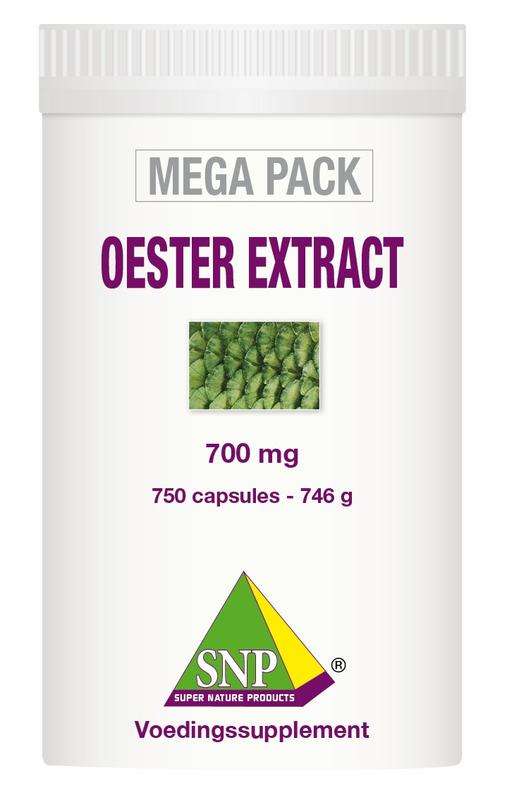 SNP Oester extract megapack capsules, mineral supplement, 750 capsules, natural oyster extract for health and wellness.