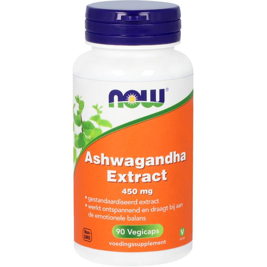 NOW Ashwagandha extract 450mg 90.00 Vegetarische capsules