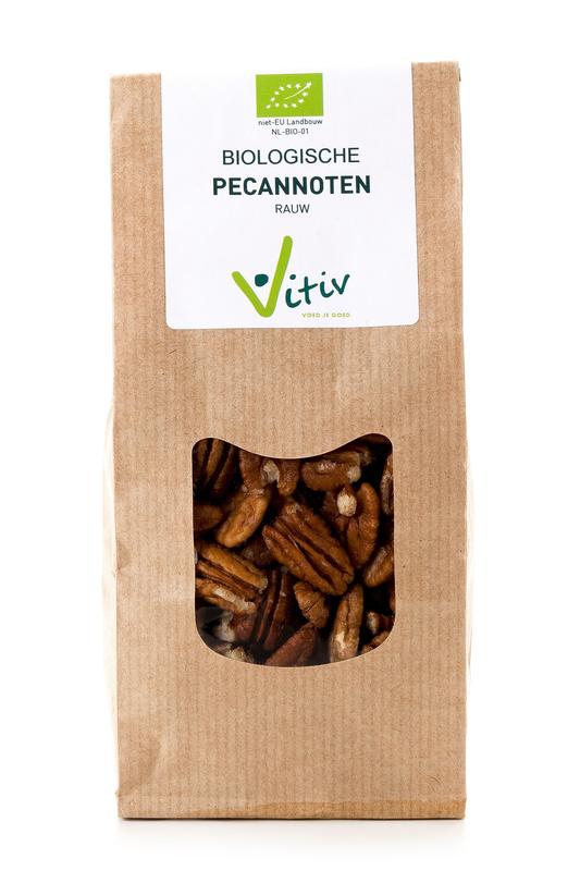 Organic Vitiv Pecannoten raw superfood nuts in a 1kg package, showcasing fresh, natural pecans from the Vitiv brand.