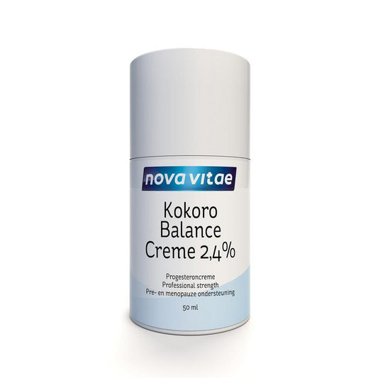 Nova Vitae Kokoro Progest Balans Cream 2.4% in 50ml, a body care product with cream visible in the image.
