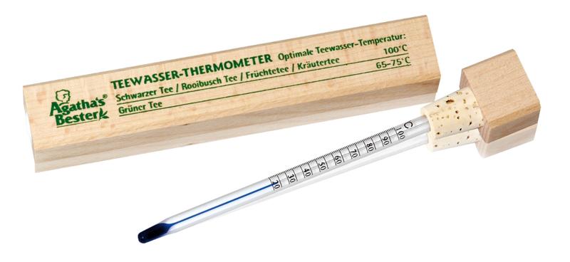 Agatha s Bester Theewater thermometer houten doos 1.00 Stuks