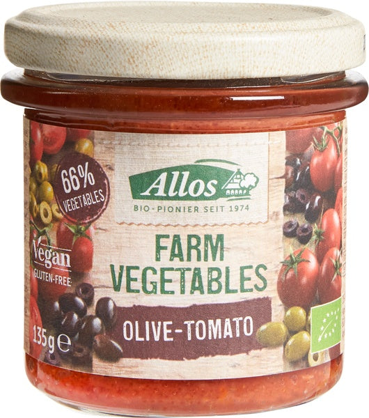 Allos Farm vegetables tomaat & olijf bio 135 Gram
