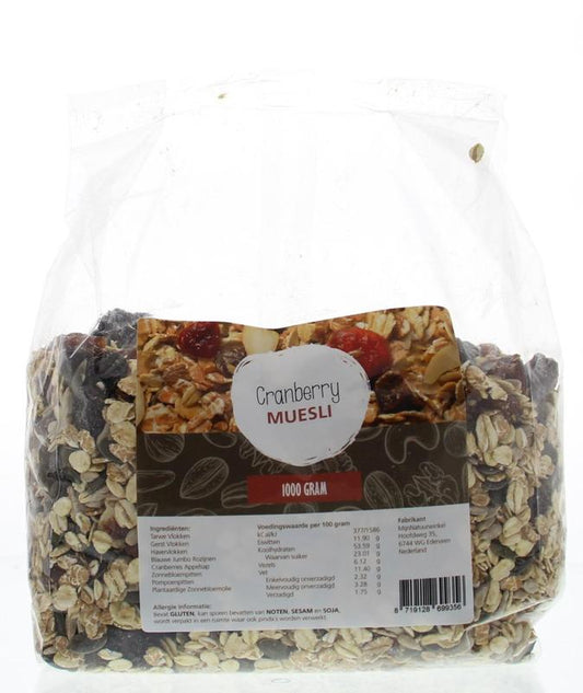 MijnNatuurwinkel Cranberries muesli 1.00 Kilogram