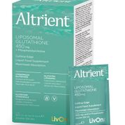 Livon Altrient Glutathion amino acid sachets, dietary supplement for antioxidant support and immune health.
