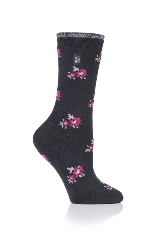 Heat Holders Ladies ultra lite socks maat 4-8 bellis charcoal 1.00 Paar