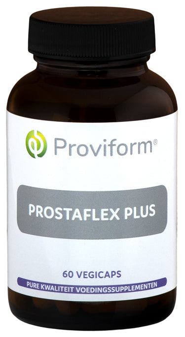 Proviform Prostaflex Plus vegetarian herbal capsules in a blister pack, dietary supplement for digestive health.