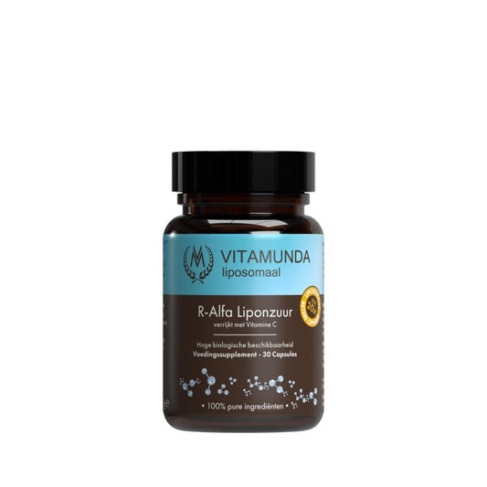 Vitamunda R-Alfa Liponzuur vegetarian capsules, dietary supplement, softgel form, dietary supplement, dietary supplement