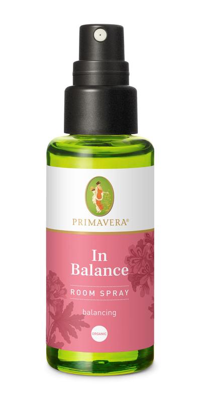 Primavera Roomspray in Balance Bio, 50ml geurverspreider with natural fresh scent, designed to enhance home ambiance.