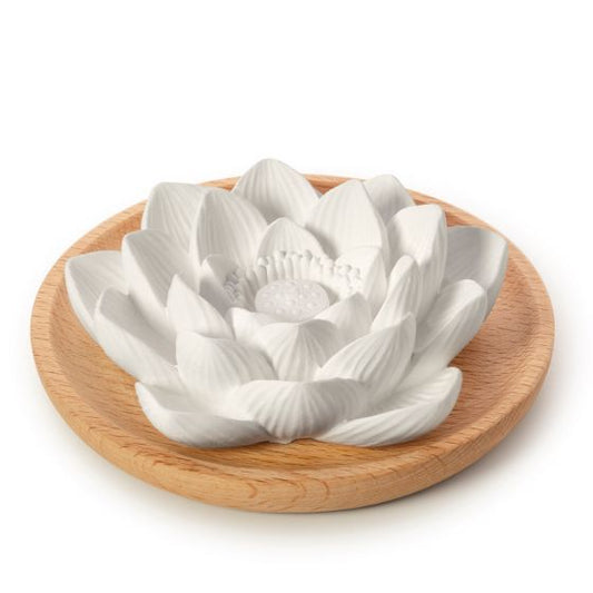 Primavera geurverspreider with lotus flower scent in a white ceramic design, 1 piece.