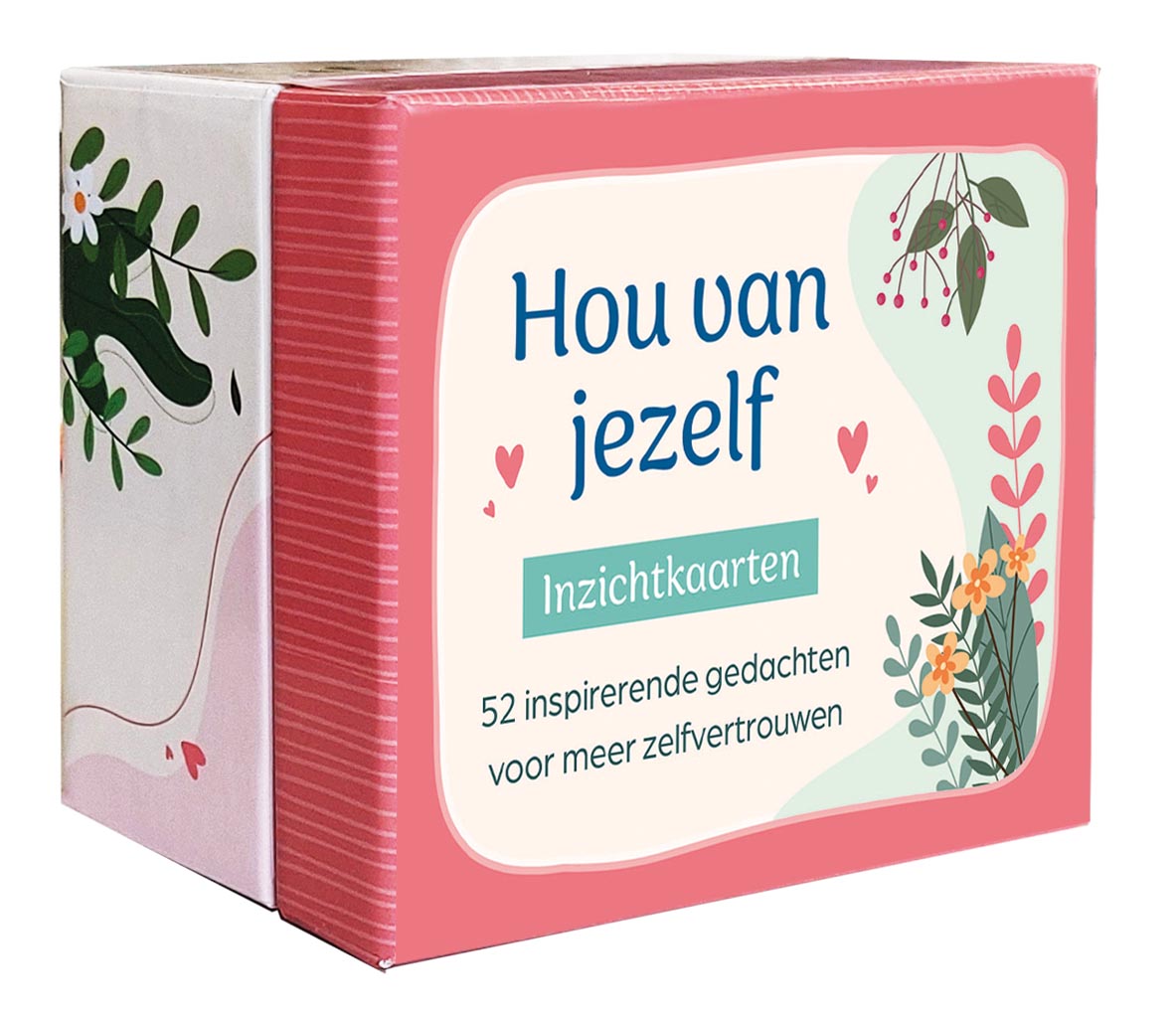 Deltas Hou van jezelf inzichtkaarten set of 1.00, colorful cards with positive affirmations and self-reflection prompts.